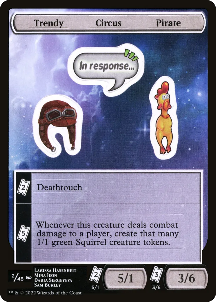 Trendy Circus Pirate — Unfinity Sticker Sheets — Magic: The Gathering