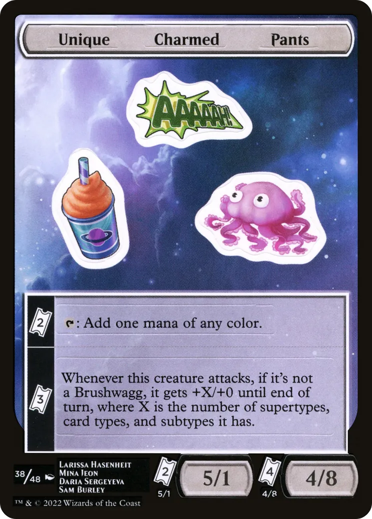 Unique Charmed Pants — Unfinity Sticker Sheets — Magic: The Gathering