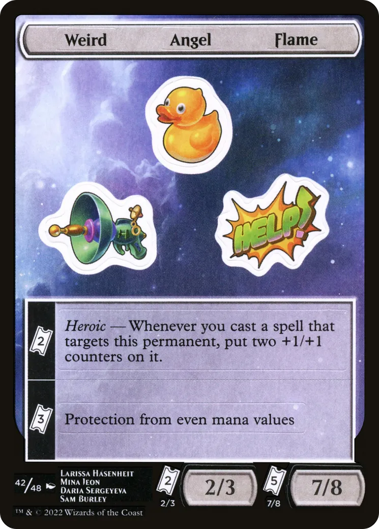 Weird Angel Flame — Unfinity Sticker Sheets — Magic: The Gathering