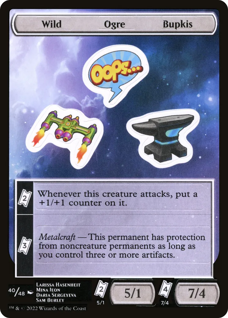 Wild Ogre Bupkis — Unfinity Sticker Sheets — Magic: The Gathering