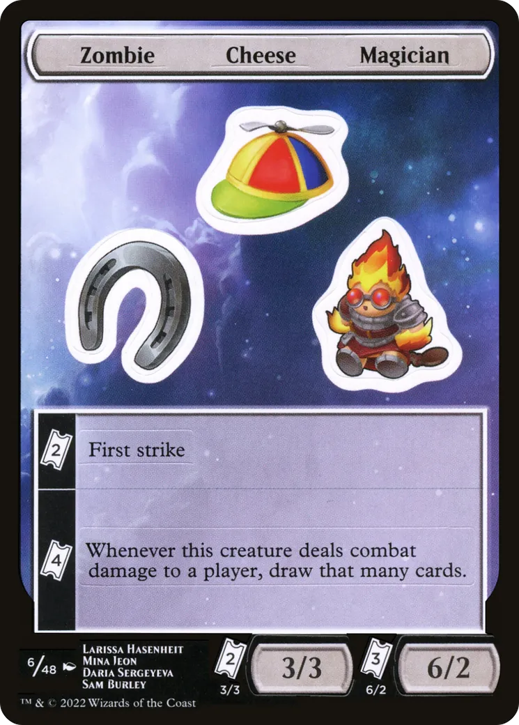 Zombie Cheese Magician — Unfinity Sticker Sheets — Magic: The Gathering