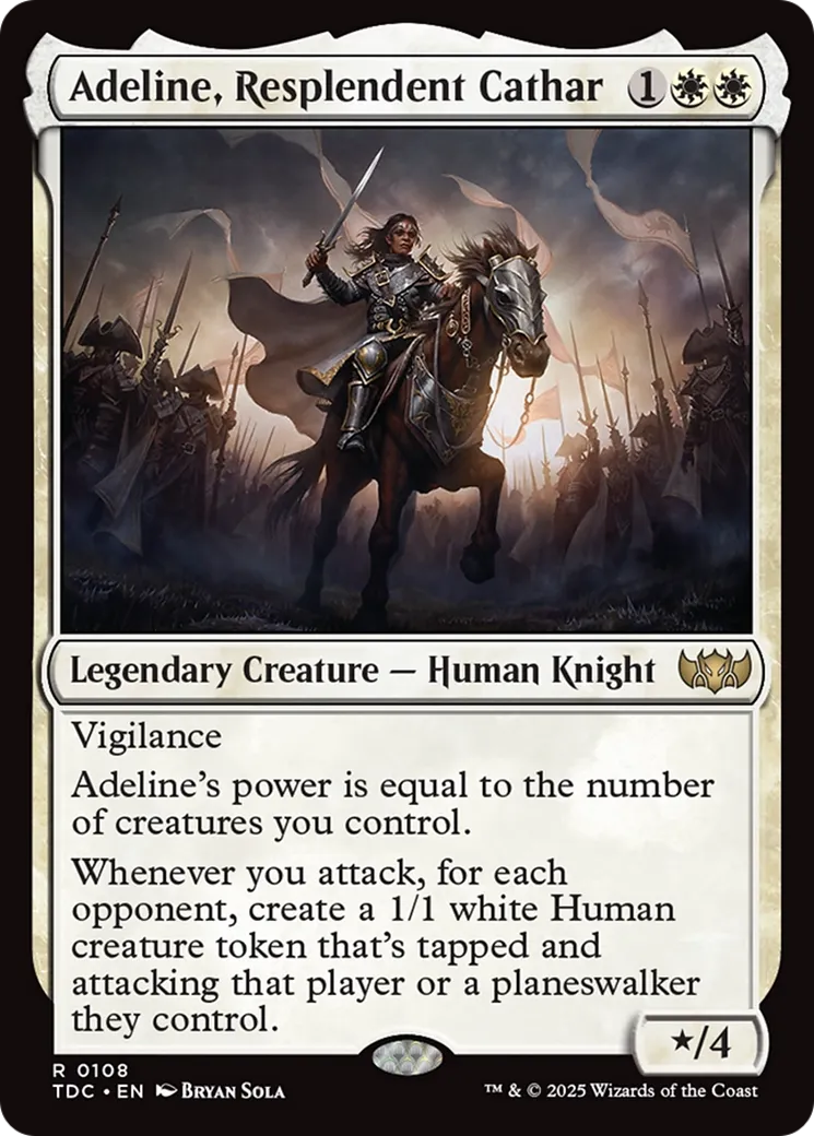 Adeline, cathare resplendissante — Tarkir: Dragonstorm Commander — Magic: The Gathering