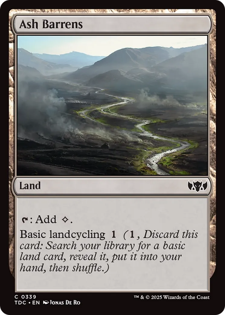 Landes cendreuses — Tarkir: Dragonstorm Commander — Magic: The Gathering