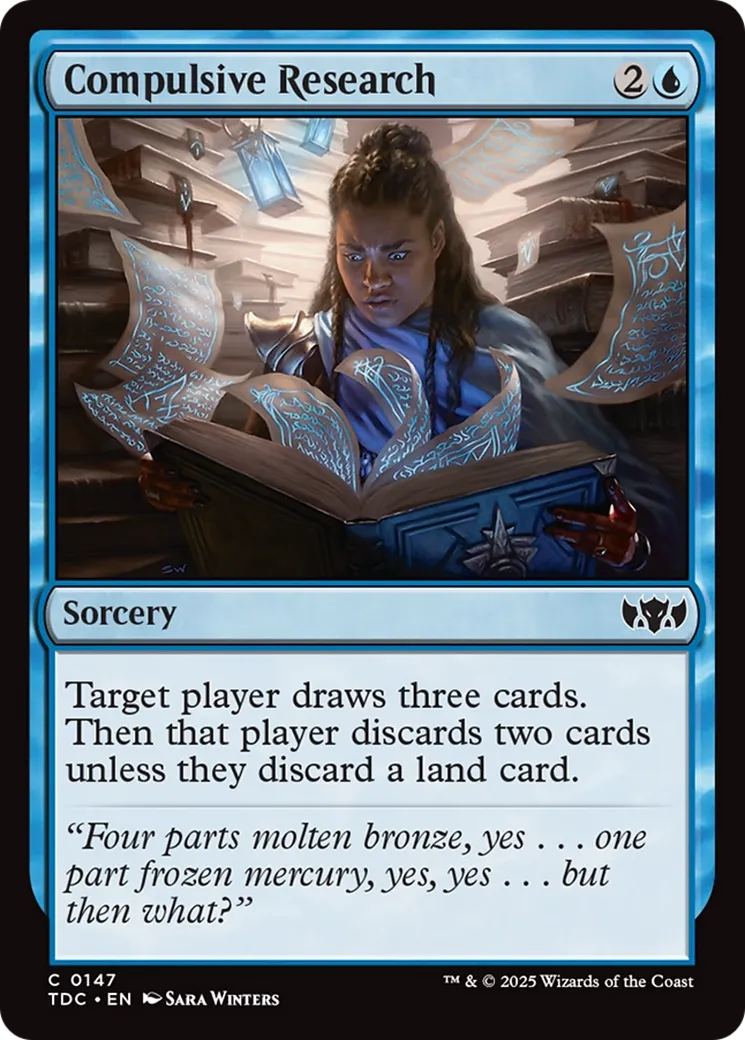 Compulsive Research — Tarkir: Dragonstorm Commander — Magic: The Gathering