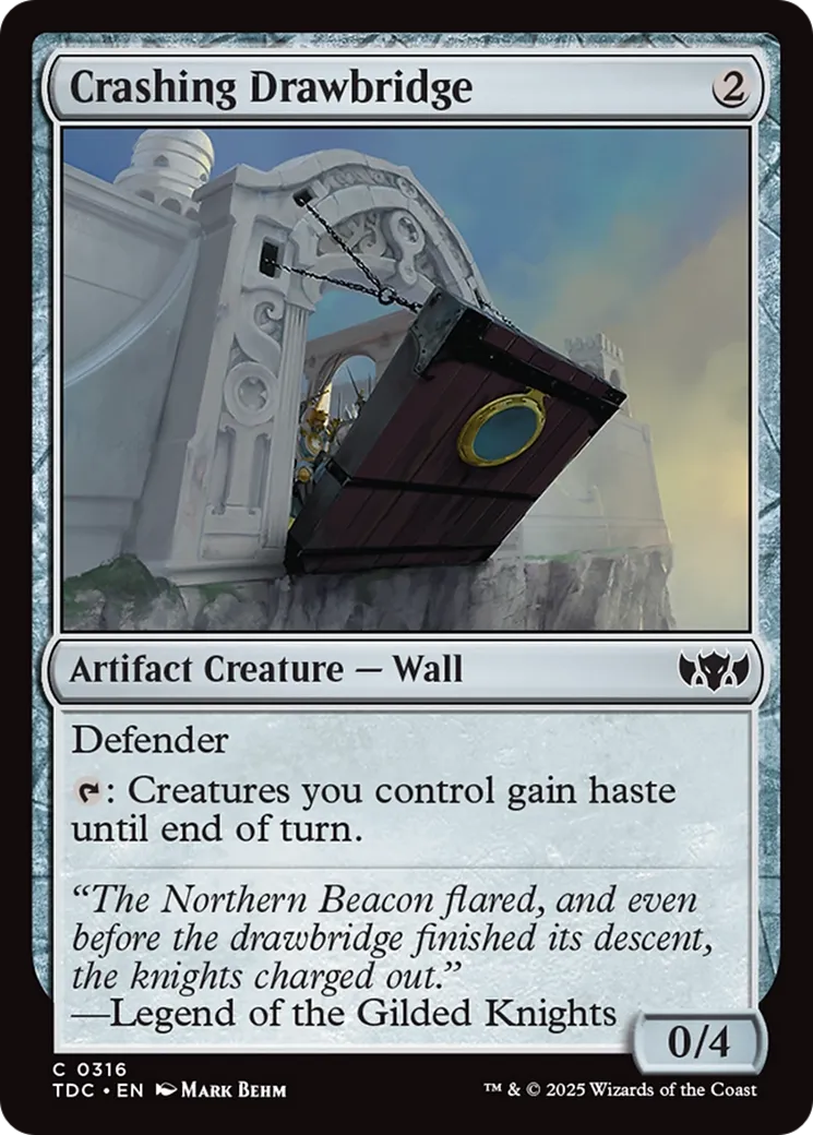 Crashing Drawbridge — Tarkir: Dragonstorm Commander — Magic: The Gathering