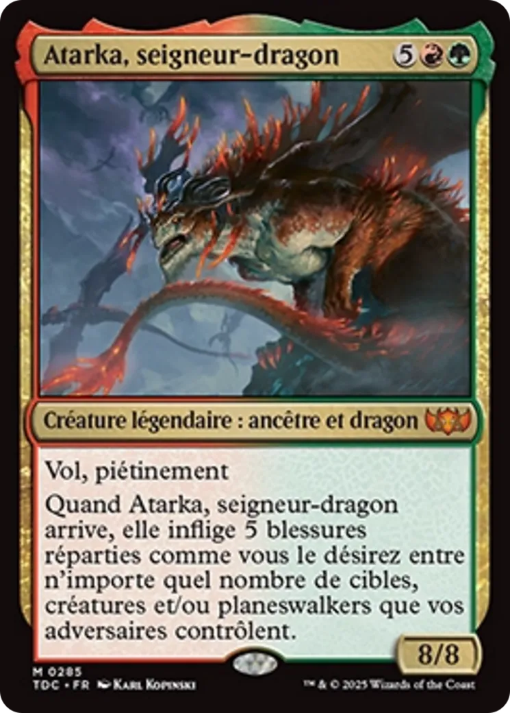 Atarka, seigneur-dragon — Tarkir: Dragonstorm Commander — Magic: The Gathering