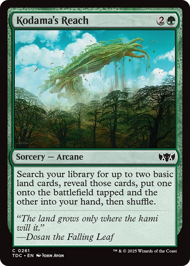 Portée du kodama — Tarkir: Dragonstorm Commander — Magic: The Gathering