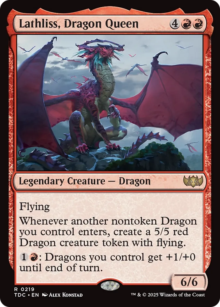 Lathliss, reine des dragons — Tarkir: Dragonstorm Commander — Magic: The Gathering