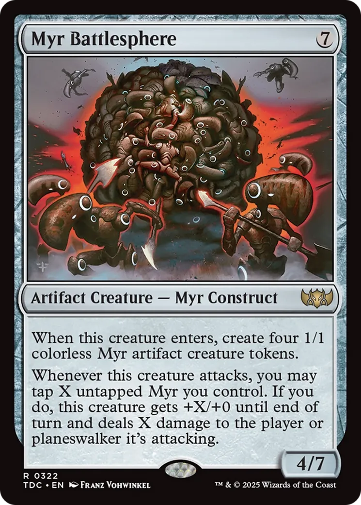 Sphère de bataille myr — Tarkir: Dragonstorm Commander — Magic: The Gathering