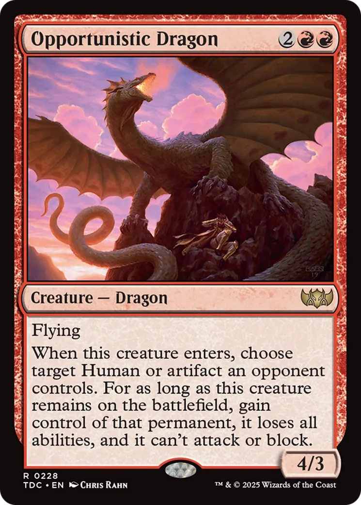 Opportunistic Dragon — Tarkir: Dragonstorm Commander — Magic: The Gathering