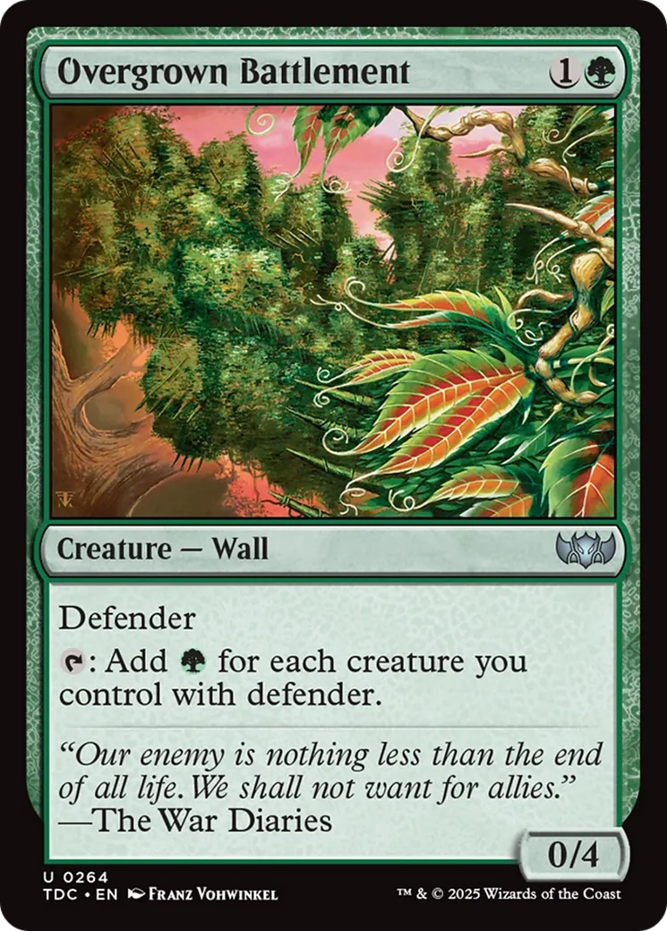 Overgrown Battlement — Tarkir: Dragonstorm Commander — Magic: The Gathering