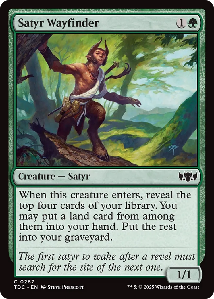 Satyr Wayfinder — Tarkir: Dragonstorm Commander — Magic: The Gathering