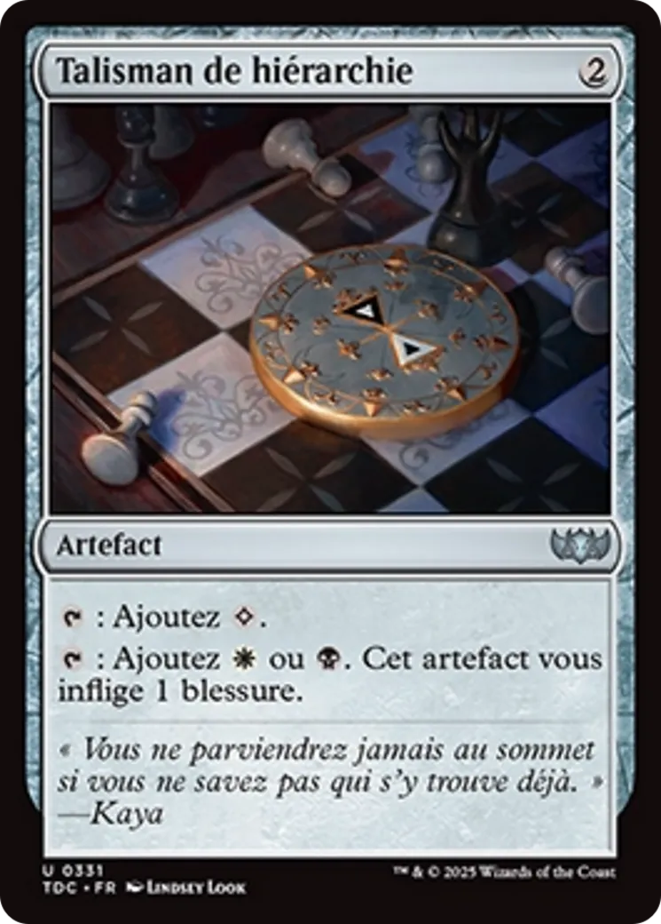 Talisman de hiérarchie — Tarkir: Dragonstorm Commander — Magic: The Gathering