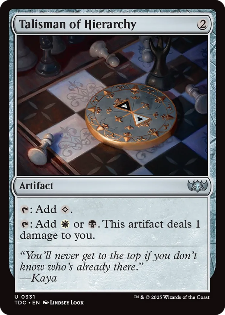 Talisman de hiérarchie — Tarkir: Dragonstorm Commander — Magic: The Gathering