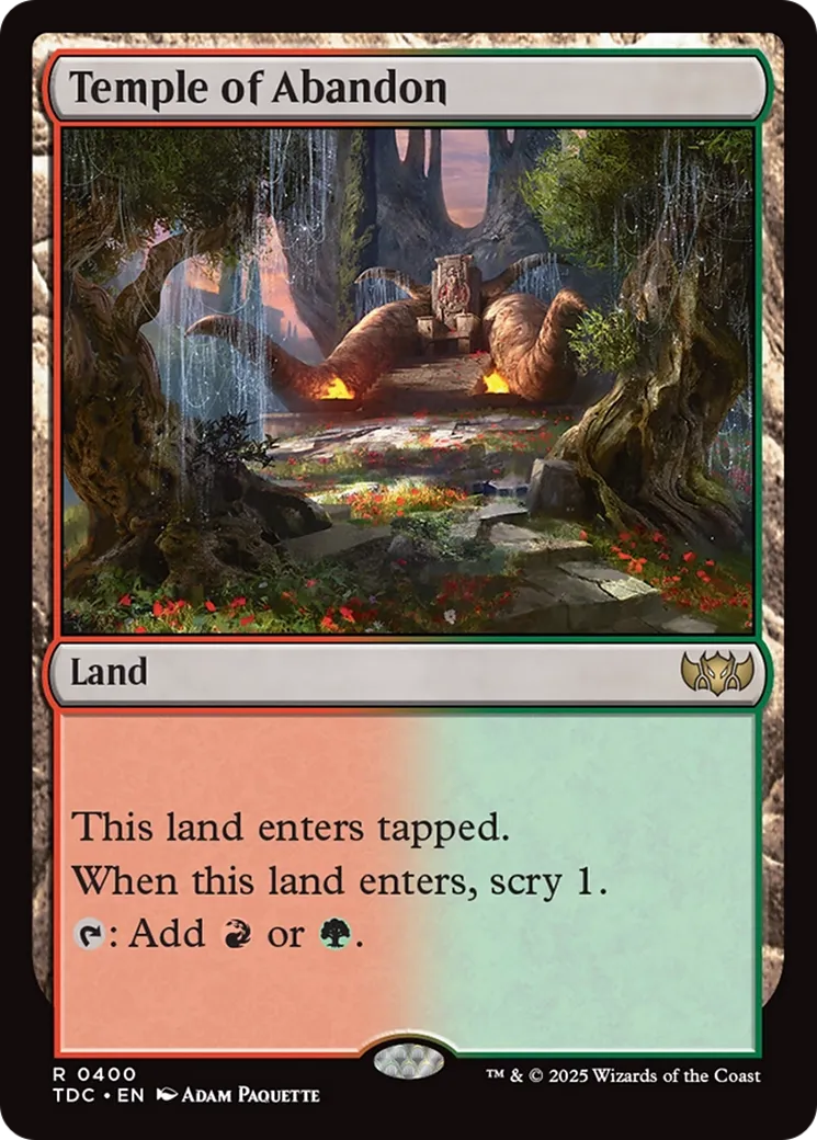 Temple of Abandon — Tarkir: Dragonstorm Commander — Magic: The Gathering