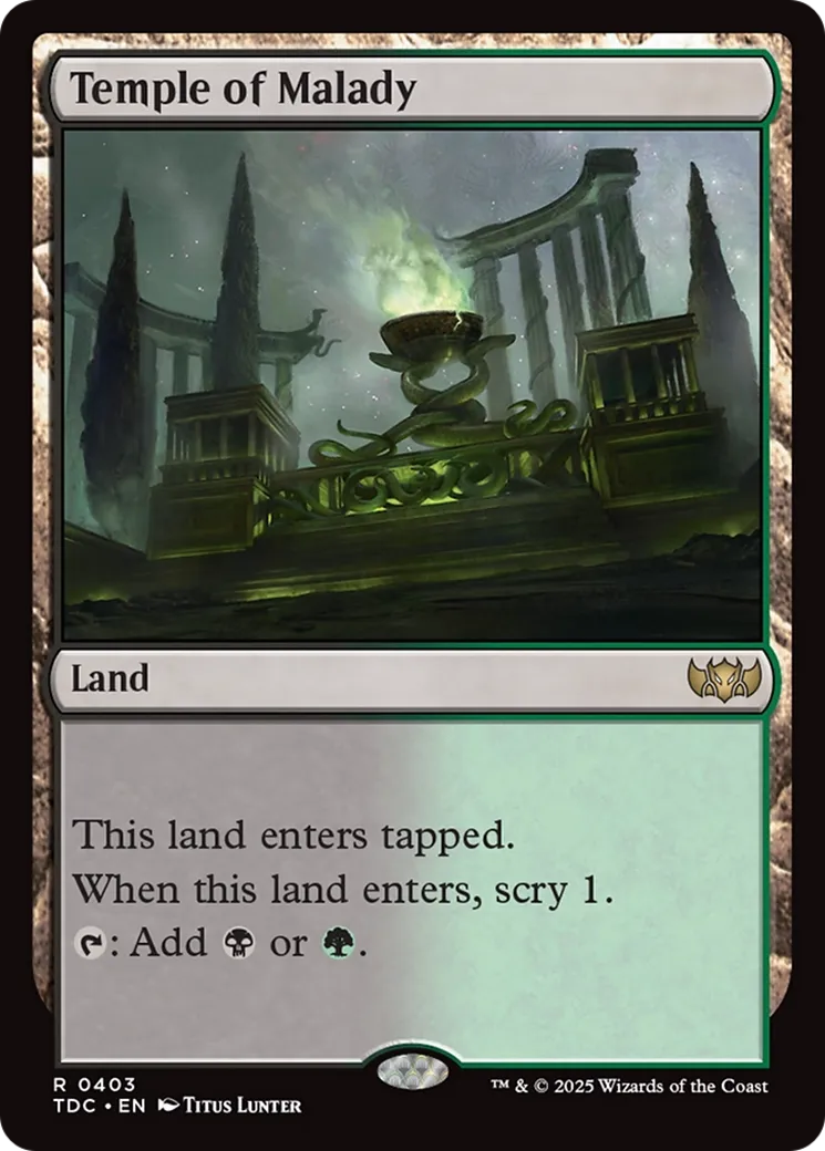 Temple of Malady — Tarkir: Dragonstorm Commander — Magic: The Gathering