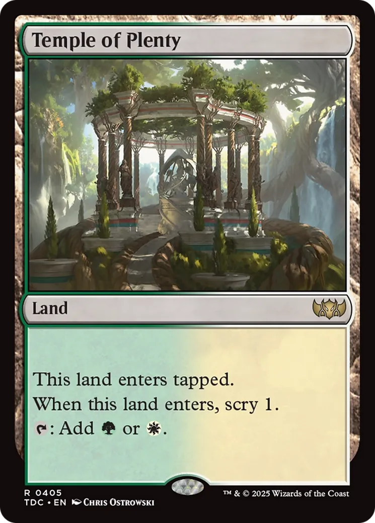 Temple of Plenty — Tarkir: Dragonstorm Commander — Magic: The Gathering