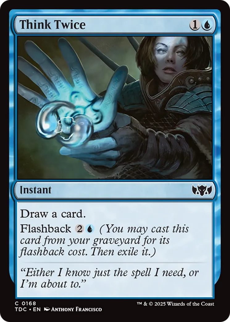 Réfléchir à deux fois — Tarkir: Dragonstorm Commander — Magic: The Gathering