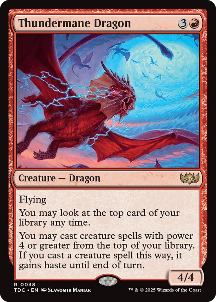 Dragon à la crinière de foudre — Tarkir: Dragonstorm Commander — Magic: The Gathering