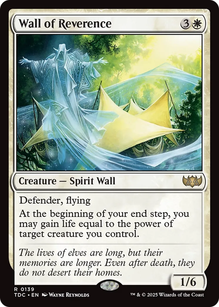 Wall of Reverence — Tarkir: Dragonstorm Commander — Magic: The Gathering