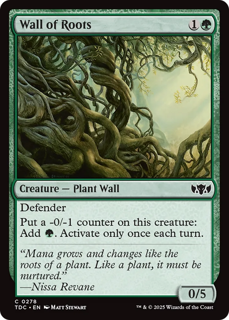 Wall of Roots — Tarkir: Dragonstorm Commander — Magic: The Gathering