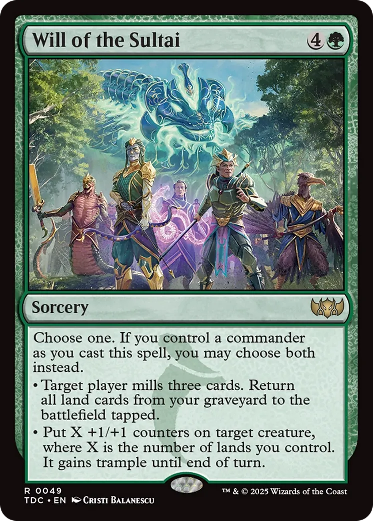 Will of the Sultai — Tarkir: Dragonstorm Commander — Magic: The Gathering