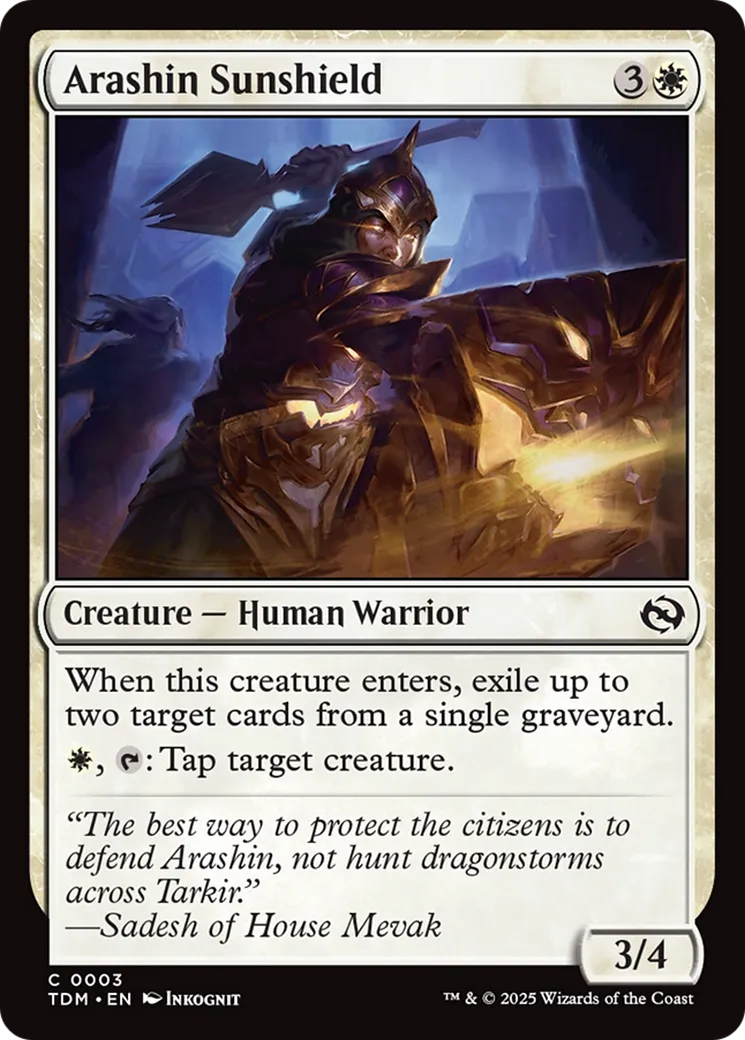 Arashin Sunshield — Tarkir: Dragonstorm — Magic: The Gathering