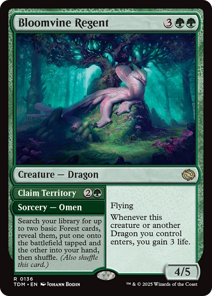 Bloomvine Regent // Claim Territory — Tarkir: Dragonstorm — Magic: The Gathering