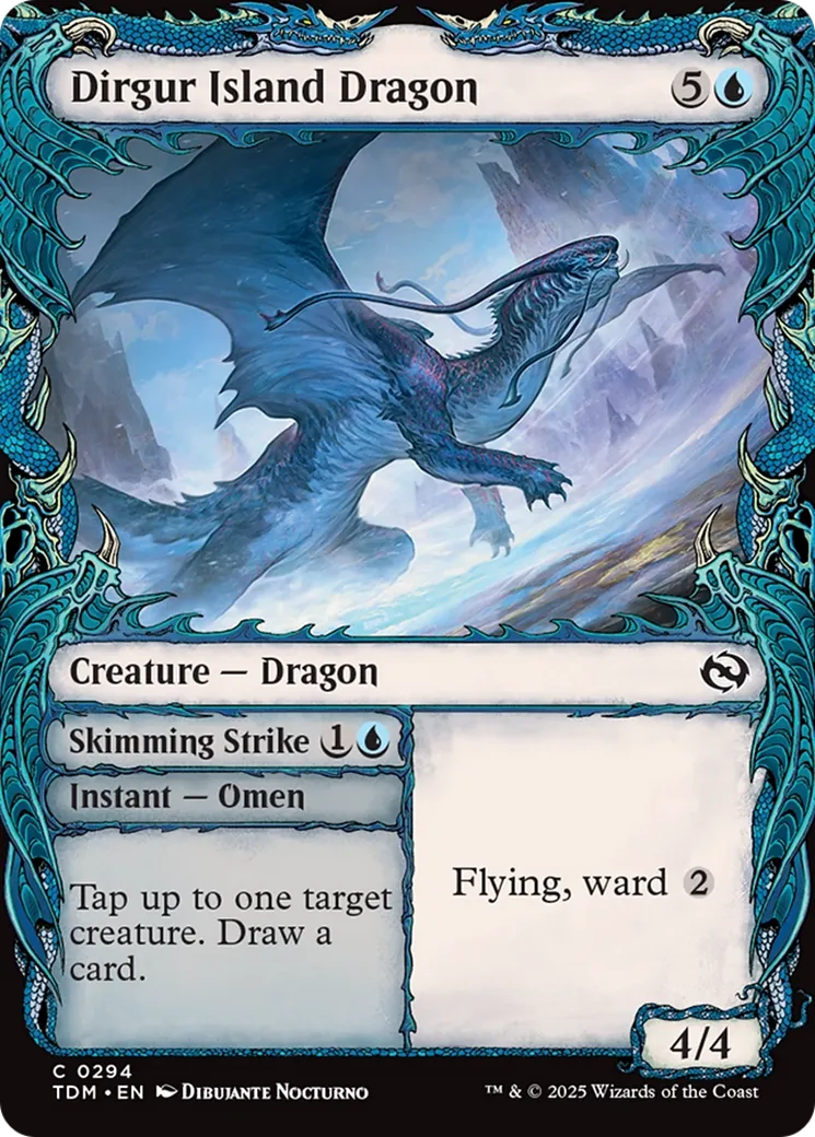 Dragon de l'Île de Dirgur // Frappe affleurante — Tarkir: Dragonstorm — Magic: The Gathering