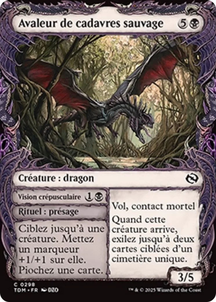 Avaleur de cadavres sauvage // Vision crépusculaire — Tarkir: Dragonstorm — Magic: The Gathering