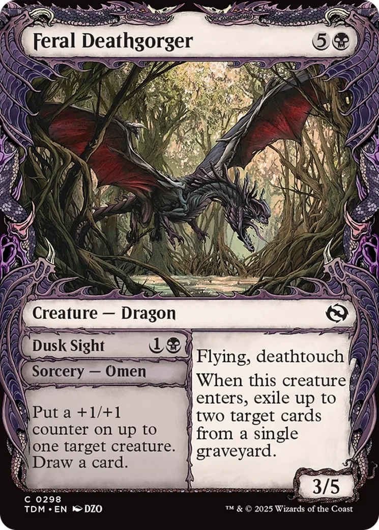 Avaleur de cadavres sauvage // Vision crépusculaire — Tarkir: Dragonstorm — Magic: The Gathering