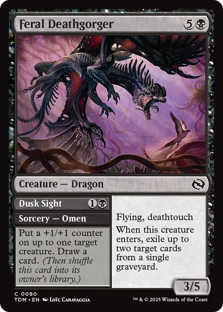 Avaleur de cadavres sauvage // Vision crépusculaire — Tarkir: Dragonstorm — Magic: The Gathering