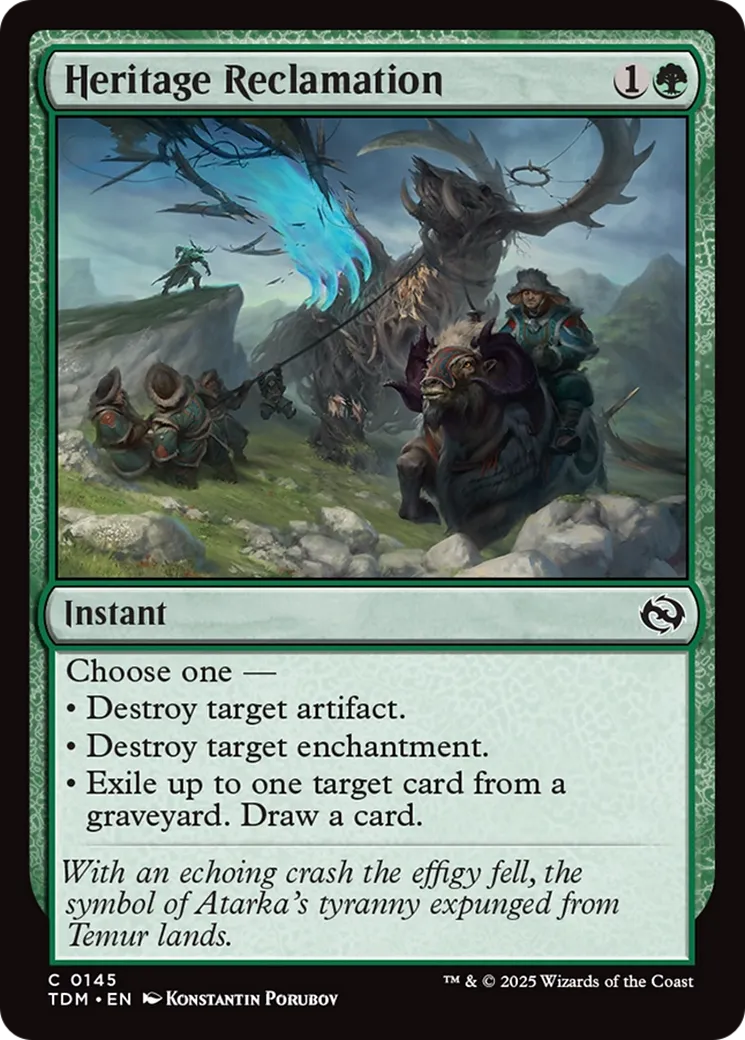 Heritage Reclamation — Tarkir: Dragonstorm — Magic: The Gathering