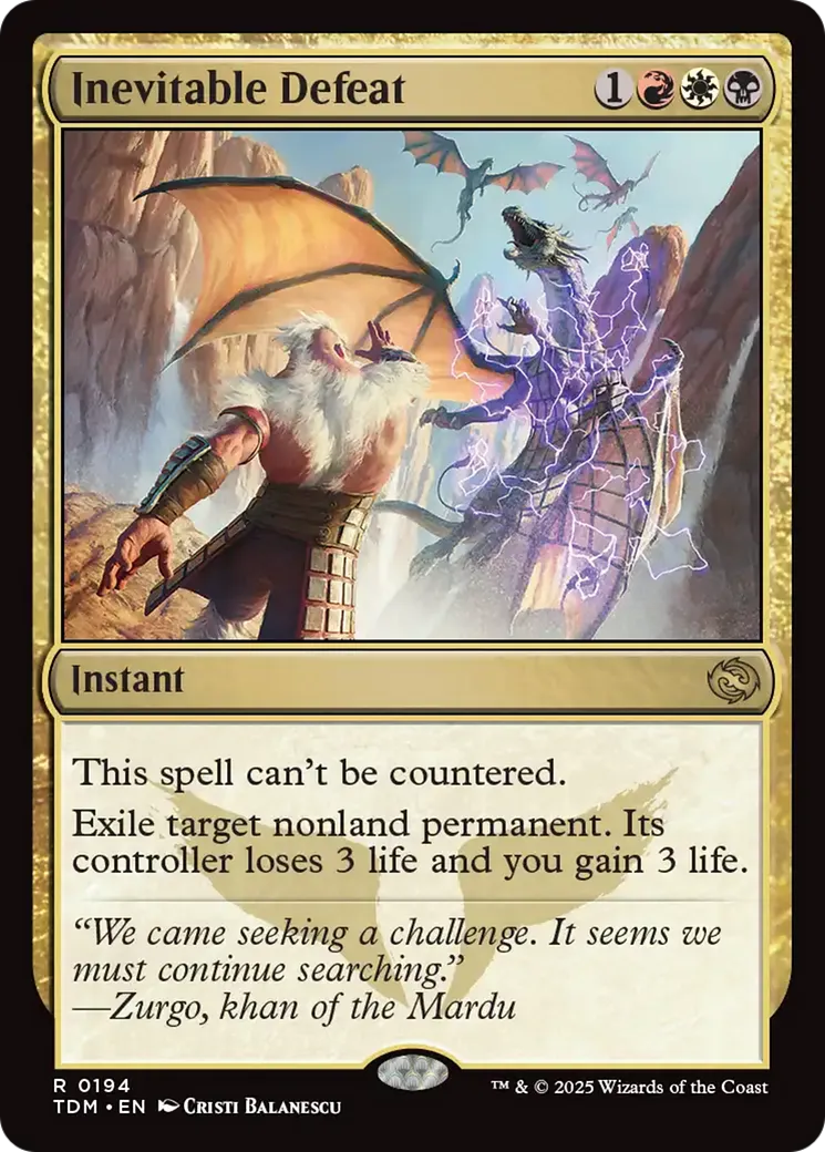 Inevitable Defeat — Tarkir: Dragonstorm — Magic: The Gathering