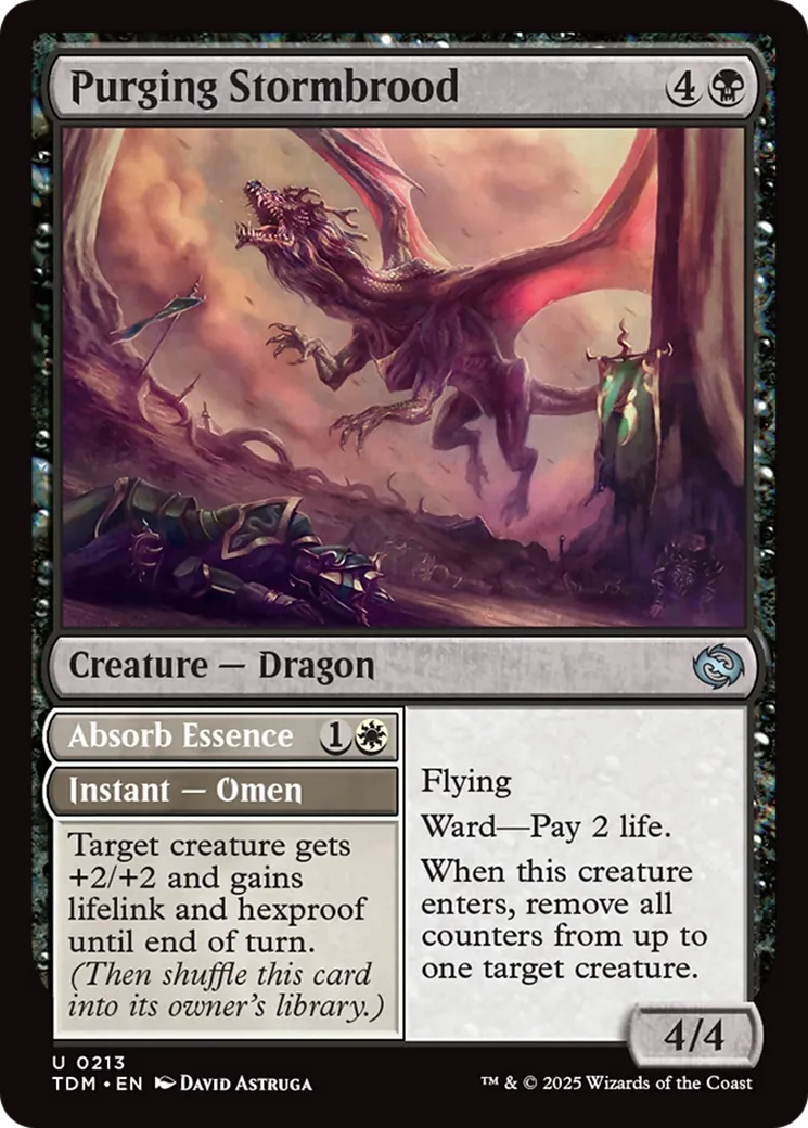Couvée de la tempête expurgeante // Absorption d'essence — Tarkir: Dragonstorm — Magic: The Gathering