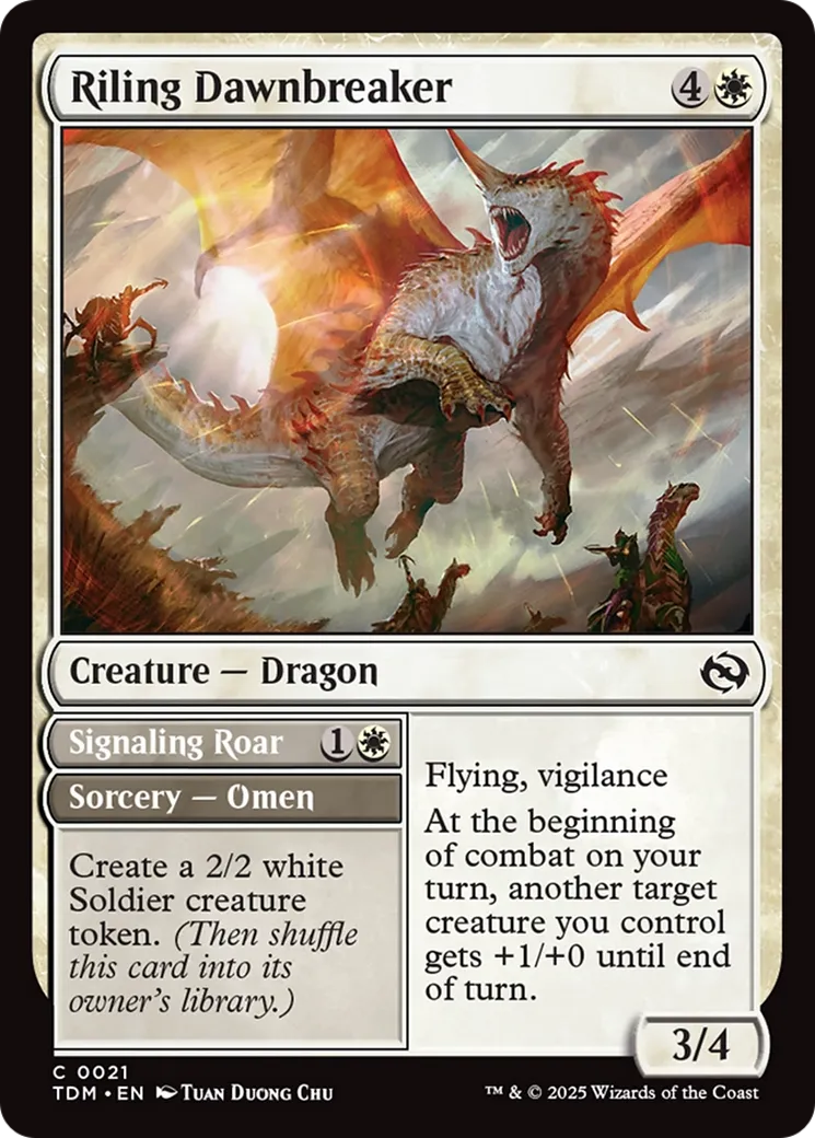 Riling Dawnbreaker // Signaling Roar — Tarkir: Dragonstorm — Magic: The Gathering