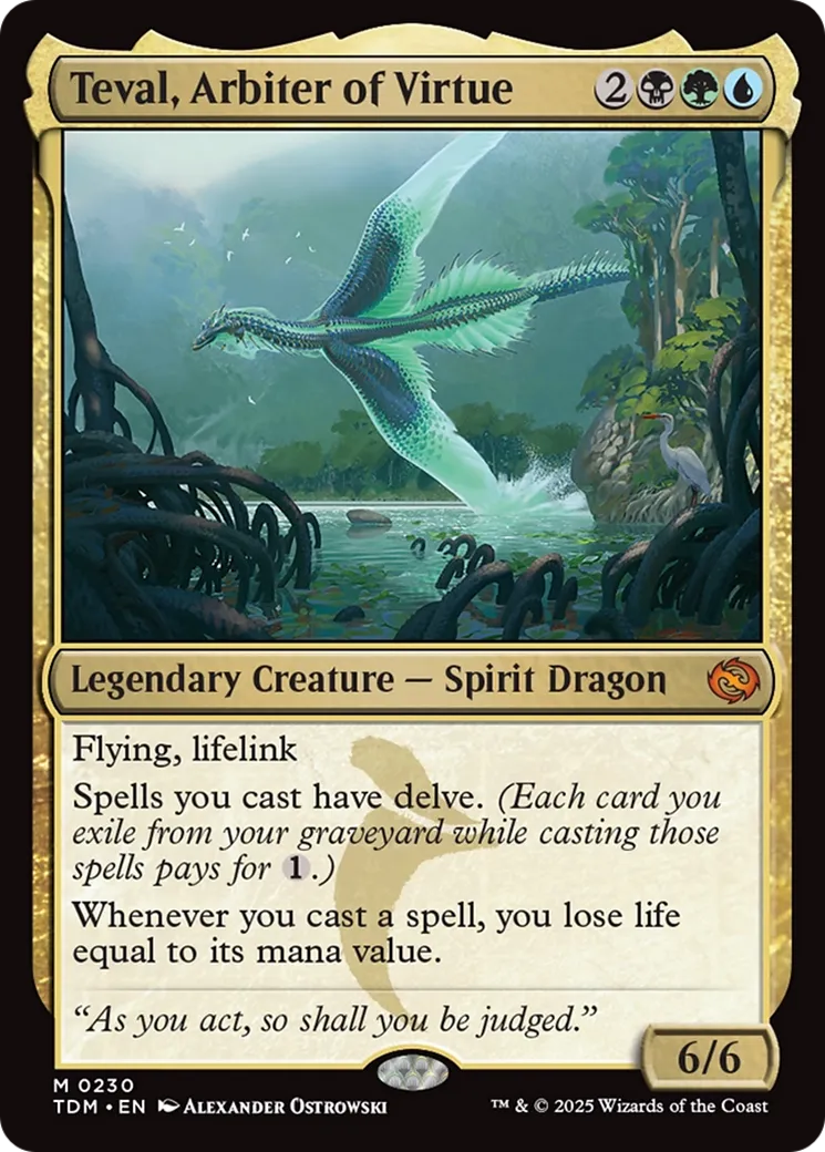 Teval, arbitre de la vertu — Tarkir: Dragonstorm — Magic: The Gathering