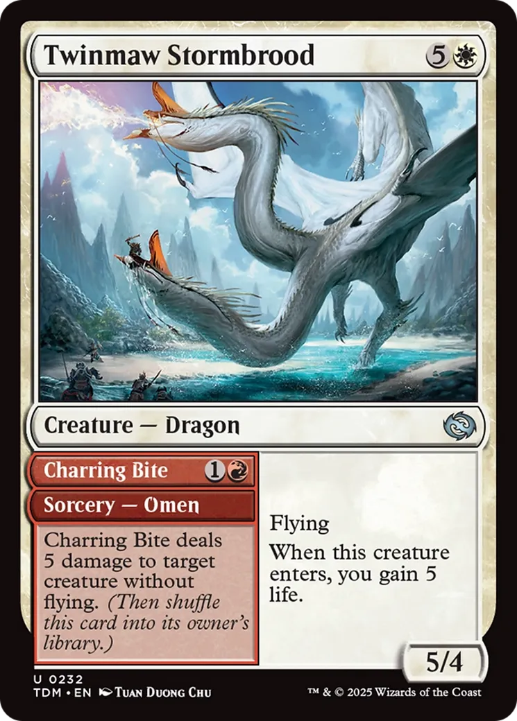 Twinmaw Stormbrood // Charring Bite — Tarkir: Dragonstorm — Magic: The Gathering