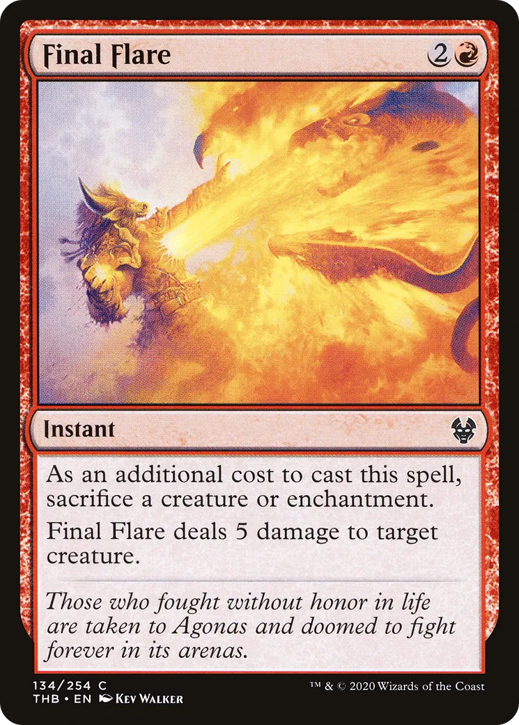 Final Flare — Theros Beyond Death — Magic: The Gathering