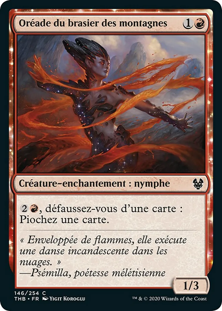 Oréade du brasier des montagnes — Theros Beyond Death — Magic: The Gathering