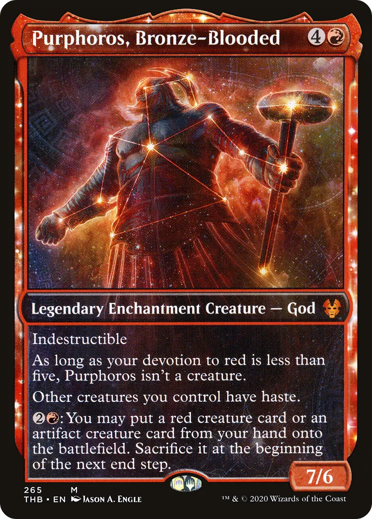 Purphoros, Bronze-Blooded — Theros Beyond Death — Magic: The Gathering