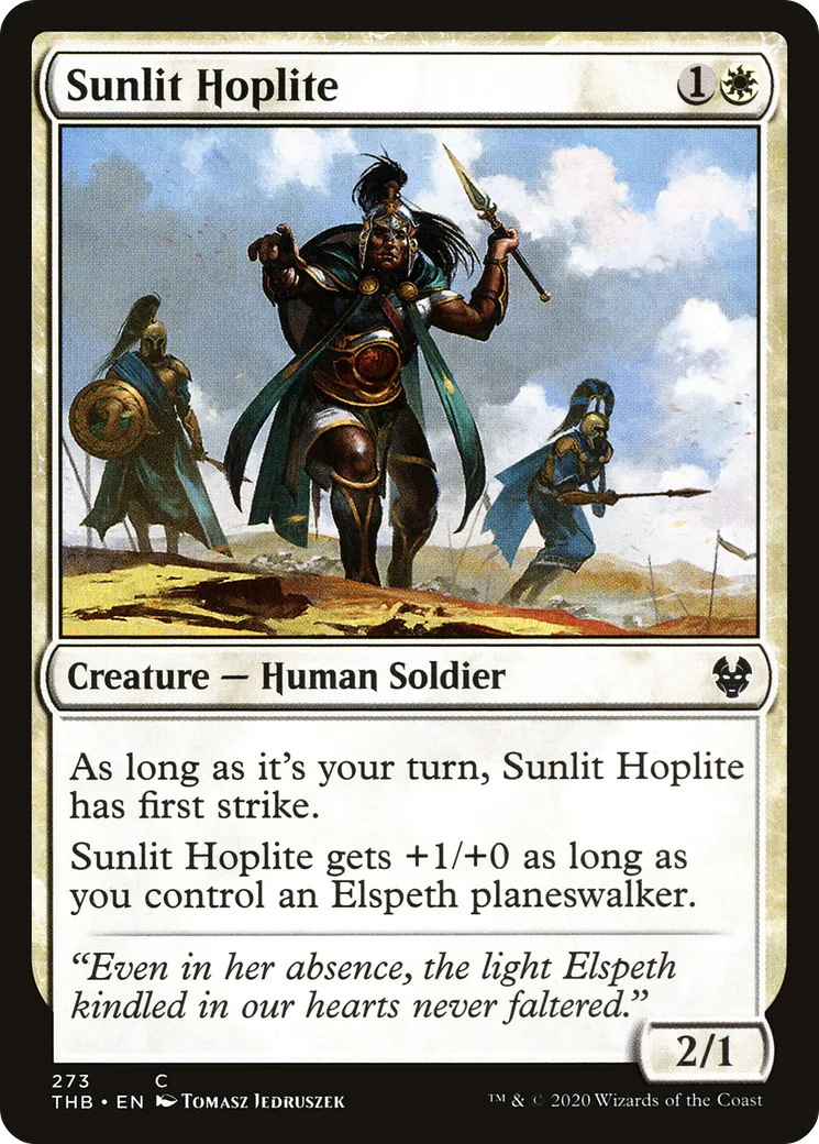 Sunlit Hoplite — Theros Beyond Death — Magic: The Gathering
