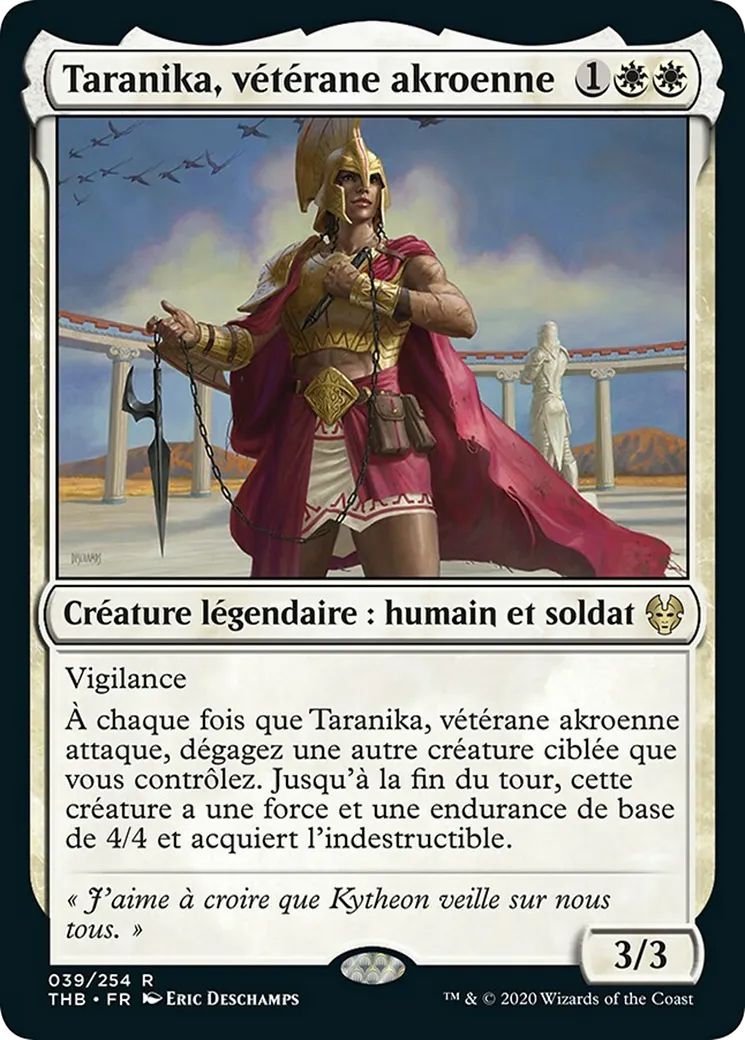 Taranika, vétérane akroenne — Theros Beyond Death — Magic: The Gathering