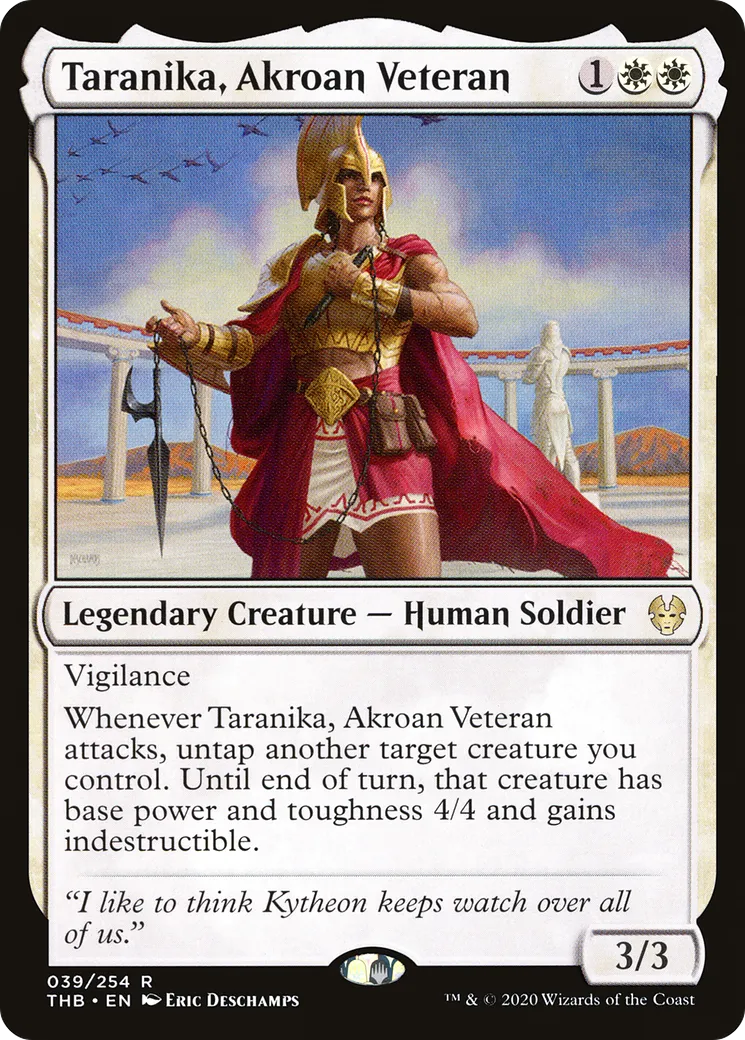Taranika, vétérane akroenne — Theros Beyond Death — Magic: The Gathering