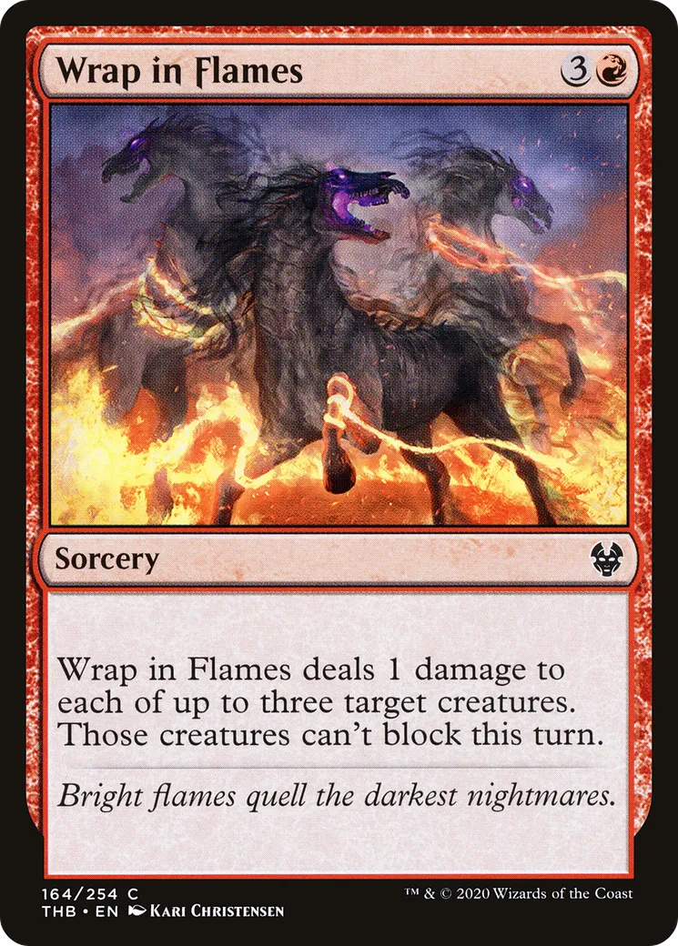 Wrap in Flames — Theros Beyond Death — Magic: The Gathering