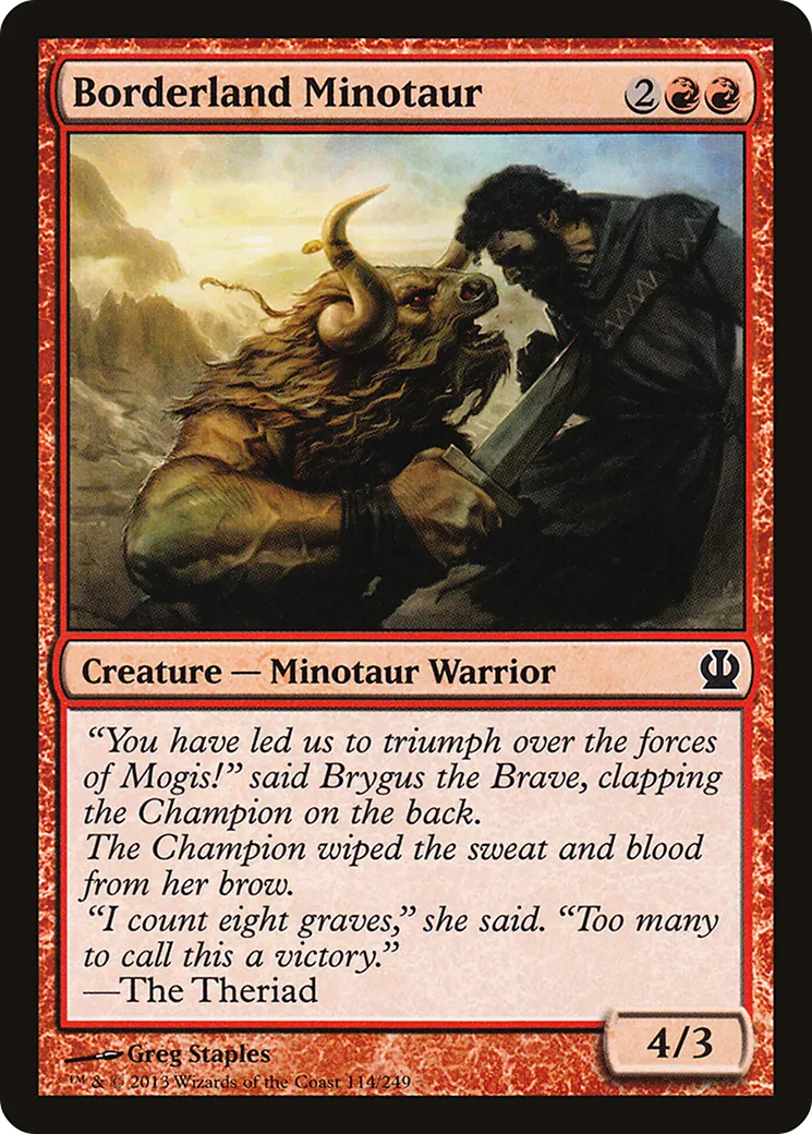 Borderland Minotaur — Theros — Magic: The Gathering
