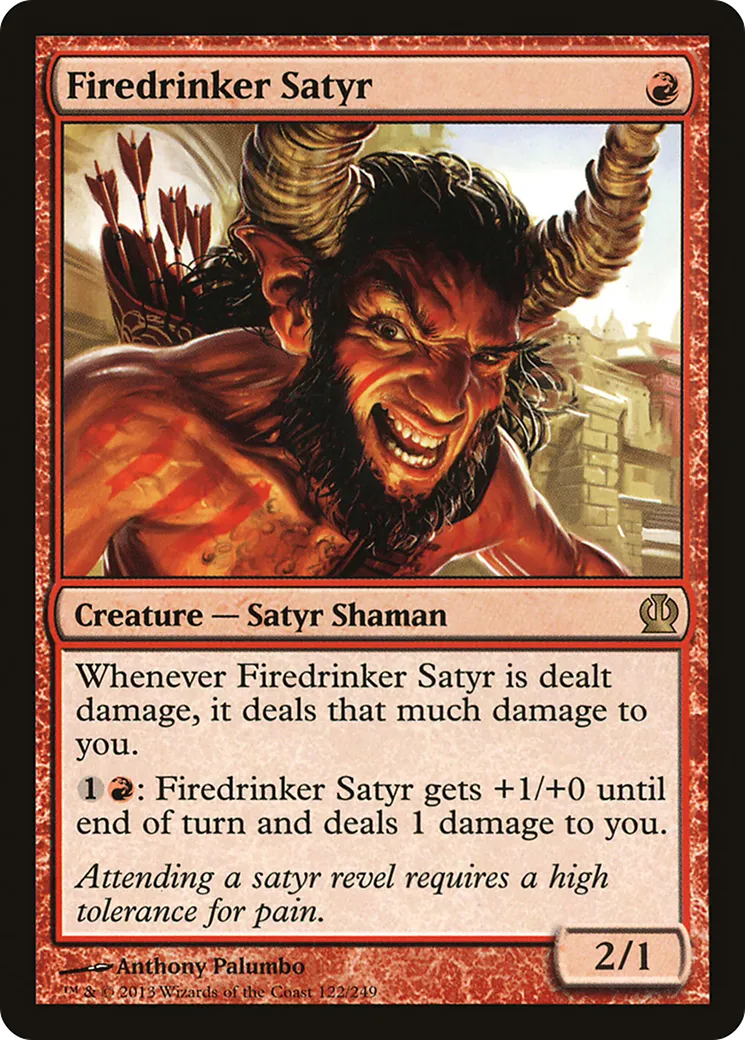 Satyre buveur de feu — Theros — Magic: The Gathering