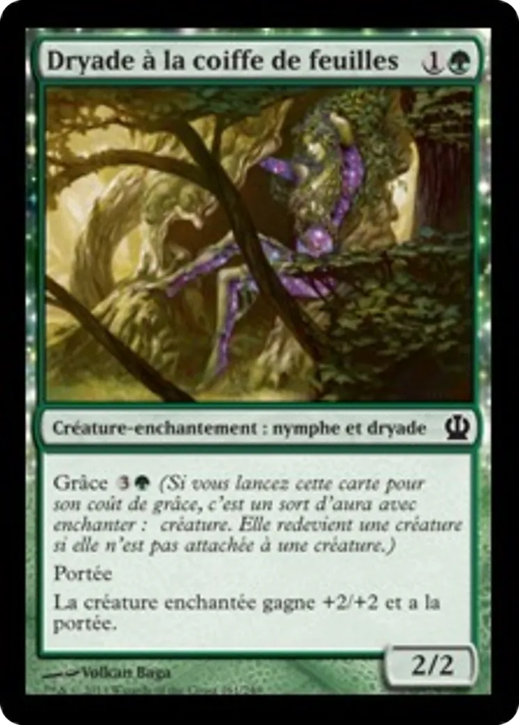 Dryade à la coiffe de feuilles — Theros — Magic: The Gathering