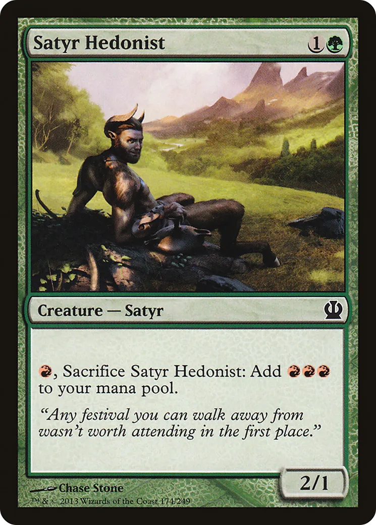 Satyr Hedonist — Theros — Magic: The Gathering