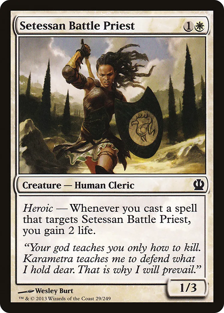 Prêtresse de bataille setessienne — Theros — Magic: The Gathering